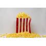 Popcorn University Ceramic Popcorn Container with Lid - Decorative Cookie Jar for Kitchen Counter Food Storage, Table Centerpiece, Vase & More - Red Striped Home Movie Theater Room Décor, 13&quotx4.5&quotx8"