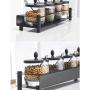 XXDTG Black Seasoning Box-glass Salt Shaker Sugar Bowl Set Seasoning Jar Kitchen Seasoning Box, Stainless Steel Base