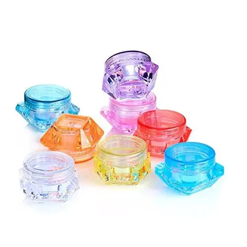 30 Pièces de Pots et Flacons en Plastique Transparent pour Échantillons de Cosmétiques - Contenants pour Crème Visage, Eyeshadow, Ongles, Poudre et Beauté – Différents Couleurs de Couvercles. 30 Pièces de Pots et Flacons en Plastique Transparent pour Échantillons de Cosmétiques - Contenants pour Crème Visage, Eyeshadow, Ongles, Poudre et Beauté – Différents Couleurs de Couvercles.