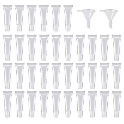 50 Stück 10ml Leere Lippengloss-Tubes, Leere Lippenbalsam-Tubes für DIY Lippenkosmetik von HRLORKC