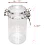 Fixture Displays Wire Clasp PET Jar 1500 ml Spice Jar Seal Paint Oil Storage Jar Container Lock 18615-1500ML-6PK