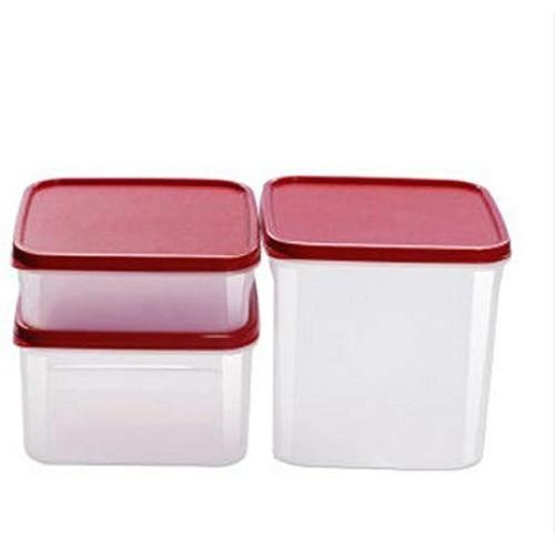 Kitchen Food Storage Jar Airtight Food Storage Square Dry Goods Storage Box Three-piece   Food Preserving Containers   Refrigerated Crisper moisture-proof multi-purpose