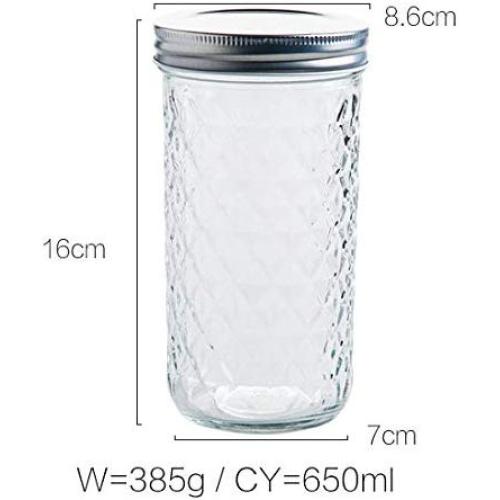 Glasbehälter mit Verschluss, Küche, transparente Glasflaschen, Haushalts-Lebensmittel-Aufbewahrungsgläser, Trockenfrüchte, Trockenwaren, Aufbewahrungstank 650ml