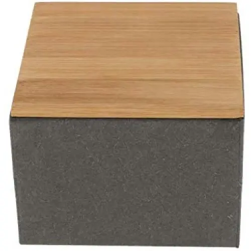 Bambusdeckel Aufbewahrungsboxen Holzbehälter Organizer Tee Aufbewahrungsbox Caddy Gläser Kaffee Dosen - A