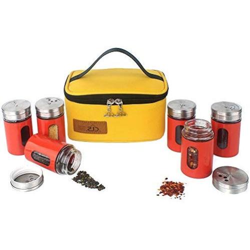 DUDDP Storage Spice lar set Spice jars Seasoning Container Outdoor Camping Crockery Storage Container Spice Jar Spice Box Portable Oil Bottle with Bag