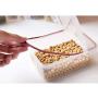 Taimot Plastic Food Storage Box with Lids, Square Kitchen Storage Jar Five Grains Miscellaneous Grains Crisper Dried Fruit Milk Powder Sealed Can With scale
