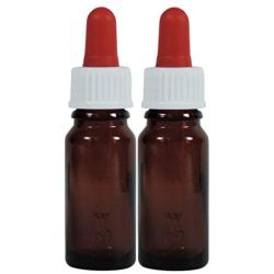 Viva-Haushaltswaren 2 Brown Glass Apothecary Bottles, Glass, brown, 10 ml