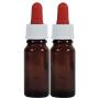 Viva-Haushaltswaren 2 Brown Glass Apothecary Bottles, Glass, brown, 10 ml