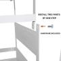 Kitchen Rack - Magnetic Fridge Organizer - 18x12.7x5 INCH - Paper Towel Holder, Rustproof Spice Jars Rack, Heavy-duty Refrigerator Shelf Storage Including 6 Removable Hooks (WHITE) - 2019 New Design