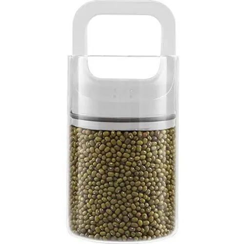 PLAFUETO Fresh Airless Storage Canister Food Storage Jar Glass One-Way Exhaust Valve Sealed Can, Vacuum Transparent Food Storage Container, Suitable for Tea, Coffee, Spices, Etc-Small,WHITE PLAFUETO Fresh Airless Storage Canister Food Storage Jar Glass One-Way Exhaust Valve Sealed Can, Vacuum Transparent Food Storage Container, Suitable for Tea, Coffee, Spices, Etc-Small,WHITE