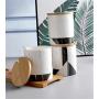 Mini Spice Jars Creative ceramic seasoning pot electro-optic stone seasoning box restaurant combination set