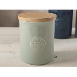 CreativeTops Kew Gardens Richmond Embossed Logo Storage Jar, Ceramic, Green, 23 x 23 x 15 cm