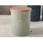 CreativeTops Kew Gardens Richmond Embossed Logo Storage Jar, Ceramic, Green, 23 x 23 x 15 cm