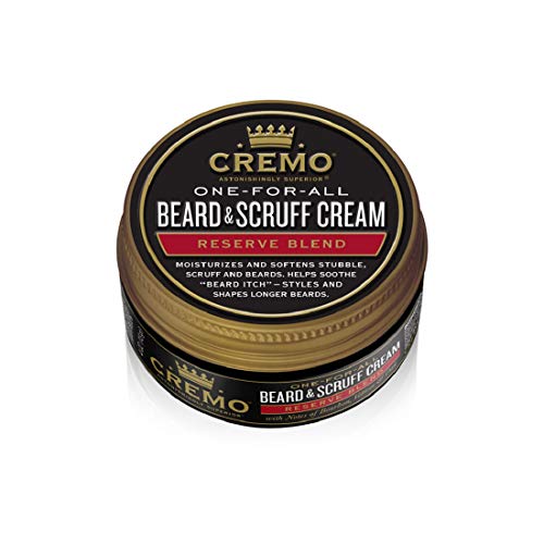 Cremo Reserve Blend Beard & Scruff Cream, Moisturizes, Styles and Reduces Beard Itch for All Lengths of Facial Hair, 4 Oz