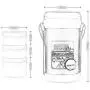 2,2L Vakuum-Lunchbox aus Edelstahl, 3-stufige Isolier-Lebensmittelflasche, Thermos-Lunchbox, wasserdichte Bento-Box HQSB (Farbe: Grau)