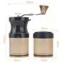 DONG HAI Portable Manual Coffee Grinder with Premium Adjustable Coarseness Ceramic Burr, Portable Hand Crank Grinder for Home Travel with Extra Storage Jar DONG HAI Portable Manual Coffee Grinder with Premium Adjustable Coarseness Ceramic Burr, Portable Hand Crank Grinder for Home Travel with Extra Storage Jar