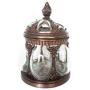IMA Brass Bronze Bubble Glass Jar for Nuts, Tea, Coffee or Cookies N More
