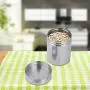 Bocal de Rangement Alimentaire, Acier Inoxydable 304 Scellé Portable pour Thé, Café, Graines (Petit)