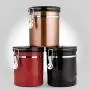 Grande Récipient Scellé pour Graines de Café avec Valve d'Évacuation CO2 Unidirectionnelle/Cadran Chronomètre, 1,8L Conservateur d'Ingrédients en Acier Inox Étanche (Noir) Grande Récipient Scellé pour Graines de Café avec Valve d'Évacuation CO2 Unidirectionnelle/Cadran Chronomètre, 1,8L Conservateur d'Ingrédients en Acier Inox Étanche (Noir)