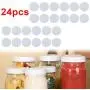 Bouchons de bocaux Mason GreceYou, 12/24 pièces, Plastique Blanc Standard pour Stockage et Conserve