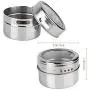 6pcs. Magnetic Spice Tins Stainless Steel Storage Container Jars + Trestle Rack 6pcs. Magnetic Spice Tins Stainless Steel Storage Container Jars + Trestle Rack