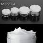 Plastic Pot Jars, Cosmetic Containers with Lids for Lotion, Cream, Makeup, Eye Shadow, Rhinestone, Mini Sample Bottle (5pcs, 15ml)