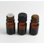 6Pcs Amber Glass Essential Oil Bottles with Orifice Reducer and Black Cap Empty Cosmetic Perfume Aromatherapy Storage Container Vial Pots Portable Refillable size 20ml/0.67oz