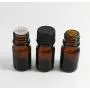 6er Set Amber Glas Ätheröl Flaschen mit Orifice Reduzierer und Schwarzer Kappe Leere Kosmetik/Parfüm/Aromatherapie Lagerbehälter Flaschen Behälter, Wiederbefüllbar, Größe 20ml/0.67oz