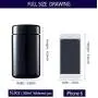Snow Diamond Tall Extra Large 500ml (17 fl oz) Black Violet Ultraviolet Glass Wide Mouth Screw Top Jar Premium UV Protected Storage and Smell Proof Herb Container (1, 500ml)