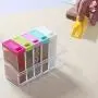 Gewürzsatz, 6-teiliges Set Küchengewürz-Sammelgläser, transparente PP-Gläser für Salz, Pfeffer, Kümmel, Gewürzbehälter (15.8 x 6.1 x 11 cm)