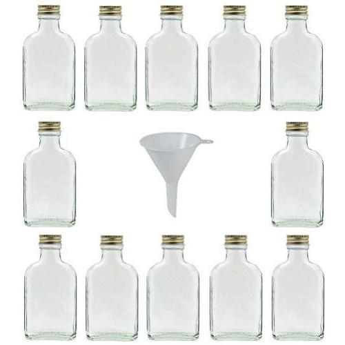 Viva Haushaltswaren Set of 15 Glass Bottles Schnapps Bottles 100ml. A Funnel
