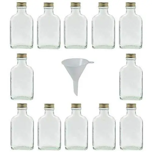 Viva Haushaltswaren Set of 15 Glass Bottles Schnapps Bottles 100ml. A Funnel Viva Haushaltswaren Set of 15 Glass Bottles Schnapps Bottles 100ml. A Funnel