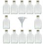 Viva Haushaltswaren Set of 15 Glass Bottles Schnapps Bottles 100ml. A Funnel