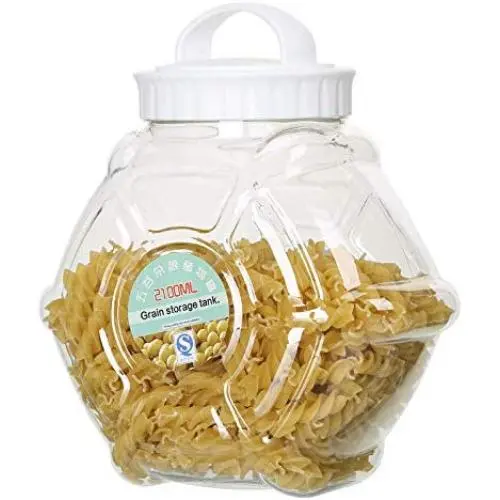 storage jar Grain container Food container Storage Box，Kitchen grain food storage box snack storage container plastic transparent sealed storage tank