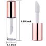 XINGZI 24PCS 1.2ML Mini Empty Lip Gloss Tubes Containers Clear Plastic Lip Balm Bottles with Rubber Inserts and Rose Gold Screw Caps DIY Makeup Lipstick Container Vials for Lip Samples Travel
