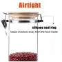 Bouteilles en verre borosilicate clair pour aliments, bocaux avec couvercle en bambou, pour cuisine, rangement, café, thé, biscuits, bonbons, noix (40 fl oz) Bouteilles en verre borosilicate clair pour aliments, bocaux avec couvercle en bambou, pour cuisine, rangement, café, thé, biscuits, bonbons, noix (40 fl oz)