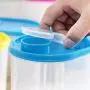 Kitchen Food Storage Jar Airtight Food Storage Kitchen glass jar moisture-proof home multi-purpose jam bottle cruet Grain storage tank transparent sealed plastic jar (Color : Green 1.8l)