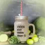 Black Trade Weakness Strength Doubt Belief Trade Fear For Frosted Glass Mason Jar With Straw