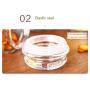 Kitchen Food Storage Jar Airtight Food Storage Spice/Storage Jar 3 Round Transparent Glass Spice Bottles With Transparent Glass Lids Airtight Dry Food Storage Spice Container Set 1700ML