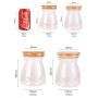 UPKOCH 550ML Candy Jar Transparent High Borosilicate Glass T-shaped Kitchen Storage Jar Sealing Bottle with Lid Food Grain Container