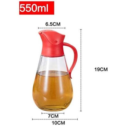 LQQGXLCondiment bottle, jar condiment storage box Oil dispenser olive oil vinegar syrup bottle dispenser oil bottle glass glass kitchen hopper and pourer