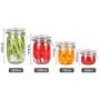 Sealed jar glass Transparent Moisture proof Household Glass bottle storage jar Storage tank Storage bottle Multiple sizes (Size : 750ml)