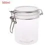 Tank-CN 500 ml Kunststoff Runder Behälter mit Clipverschluss und Dichtung – Küchen-Lebensmittelbehälter, Geschirr, Kosmetikcreme-Organizer