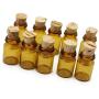 10Pcs/Lot Small Mini Brown Empty Glass Wishing Bottle Vials Jars Container Tiny Drifting Message Bottles For Wedding Holiday