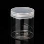 Milue 7.2cm OD Clear Strong PET Round Food Storage Container Jar Sealed with Clear Lid (02#)