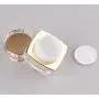 1 Stück 30g Hochwertige, Nachfüllbare Acryl Kosmetikflaschen mit Schraubverschluss und PP-Innenbehälter – Reise-Nachfüllbare Jar Pot für Make-up, Gesichtspflege, Augencreme, Halterung, Probenverpackung, Aufbewahrung (Transparent+Gold)