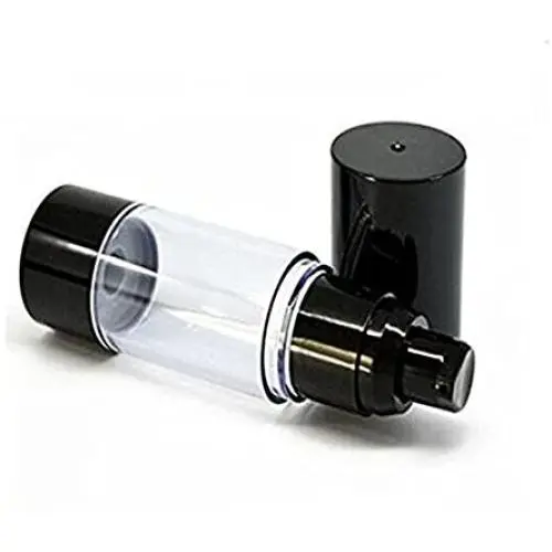 Bouteilles à Pompe Airless Erioctry 3PCS 30ML - Récipients Plastiques Vides Remplissables Noirs pour Cosmétiques, Crèmes, Produits de Toilette (30ML)