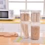 Poniu Separate Transparent Sealed Tank, Grain Storage Container Box, Dry Dried Food Storage Tool, Preservation Case, Durable (L)