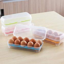 Container Egg Storage - Portable 10 Grid Plastic Egg Crisper Case Egg Container Egg Storage Box Food Crisper Organizer Kitchen Gadgets