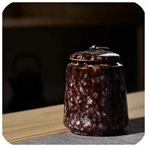 Neue Retra Keramik Tee Aufbewahrungsbox Teebehälter Haushaltsdeko Süßigkeitenbehälter Aufbewahrungscontainer 8.5x11.5cm Gewürzbehälter 1PC, Yaobianhong